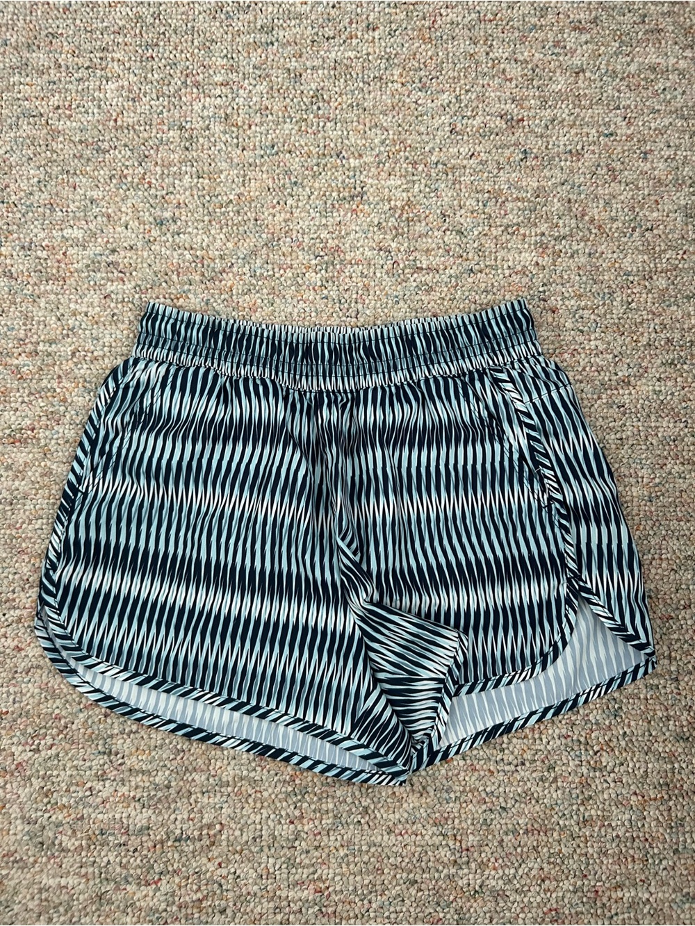 Athletic Works Black & White Zigzag Athletic Shorts